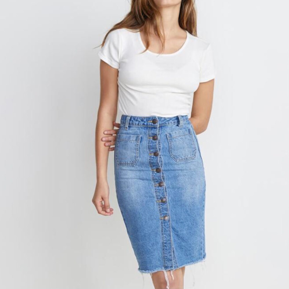 Brooke Denim Midi Skirt